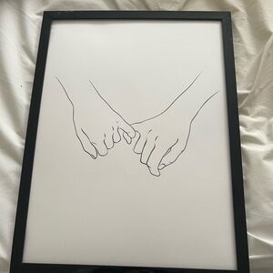 “pinky promise” frame and picture never hung up